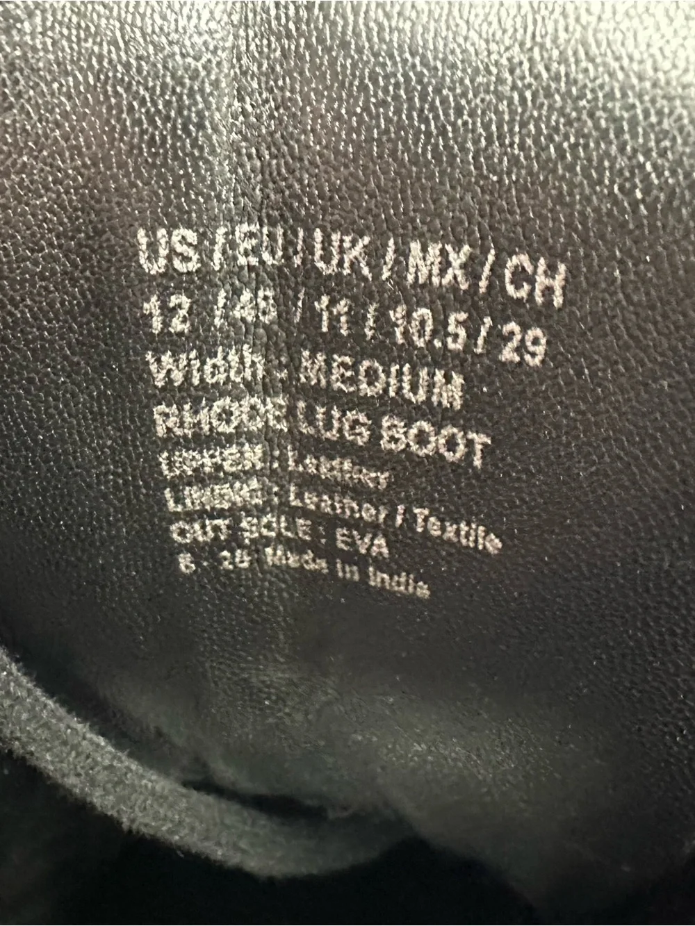 Kenneth Cole Rhode Lug Sole Leather Boots Black, Size 12